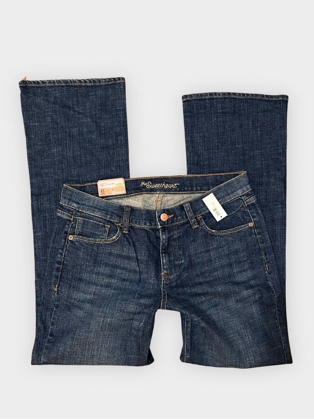 Old Navy The Sweetheart Bootcut Jeans Dark Wash Low Rise NWT Size 6 Short